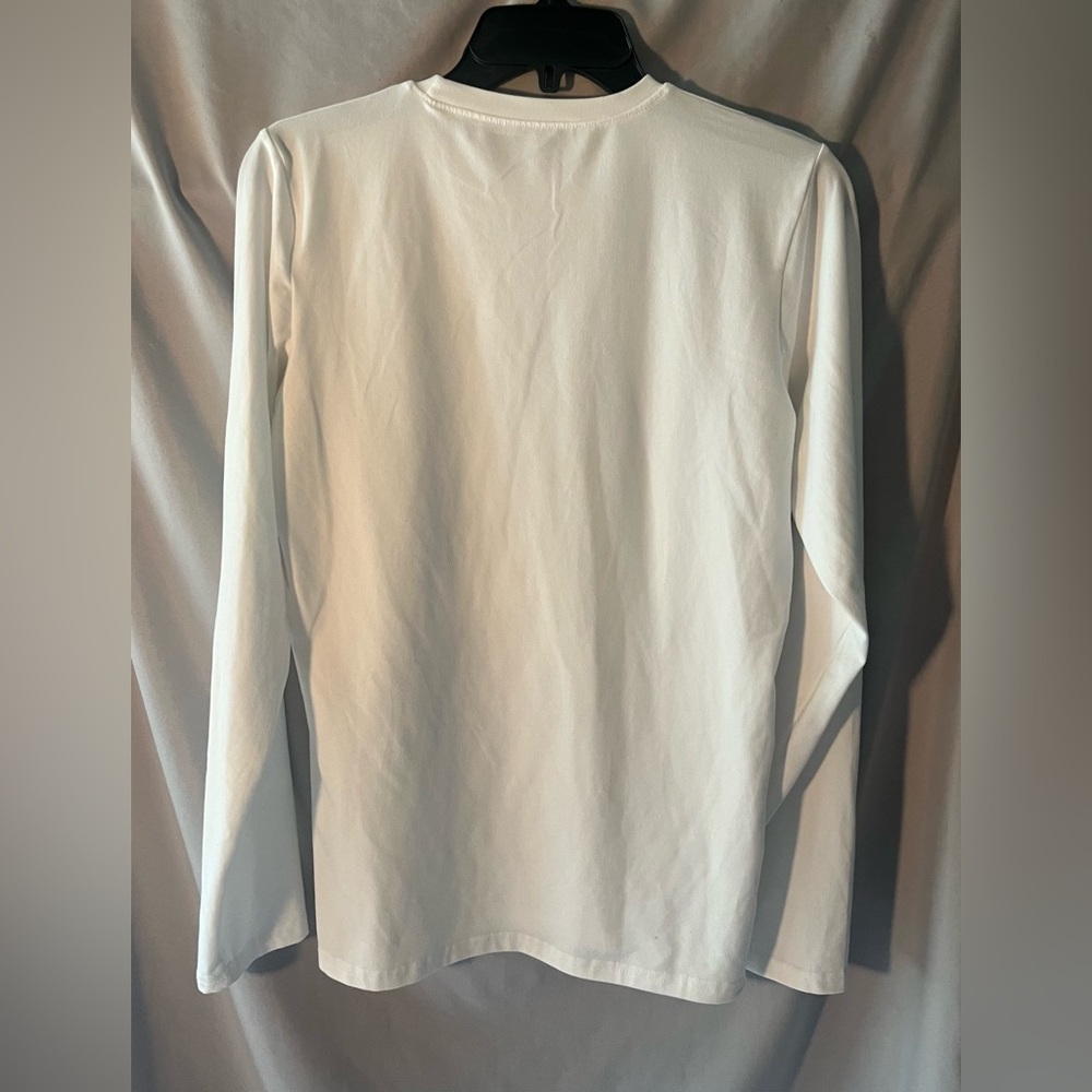 Classic Lightweight Long Sleeve Tee - White - Picture 2 of 3